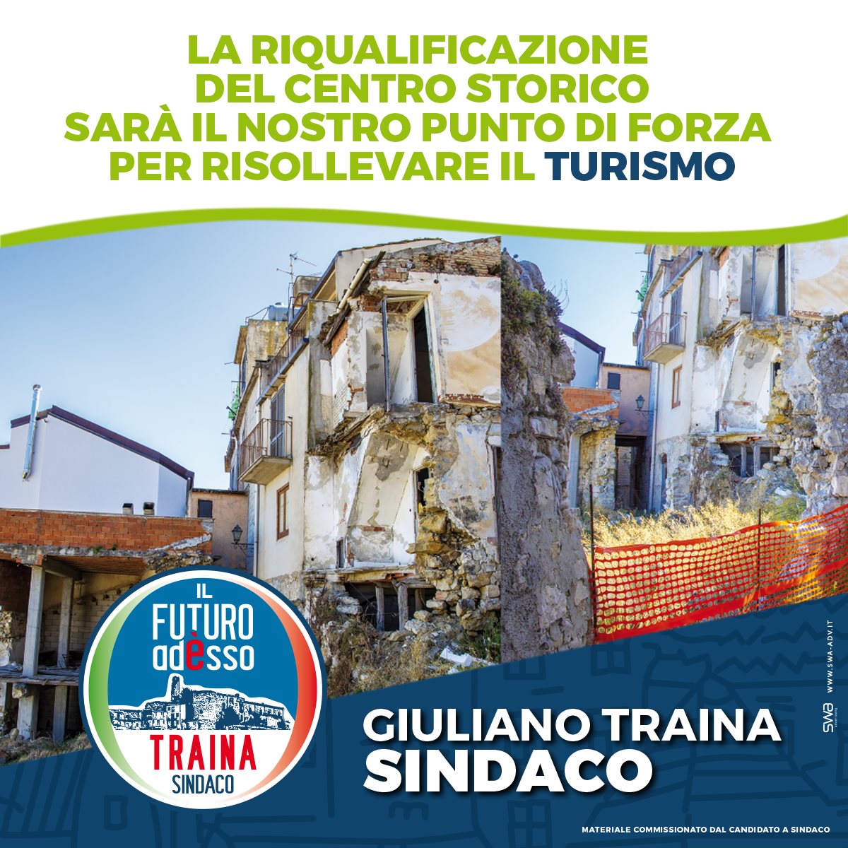 Locandina progetto riqualificazione sindaco Traina