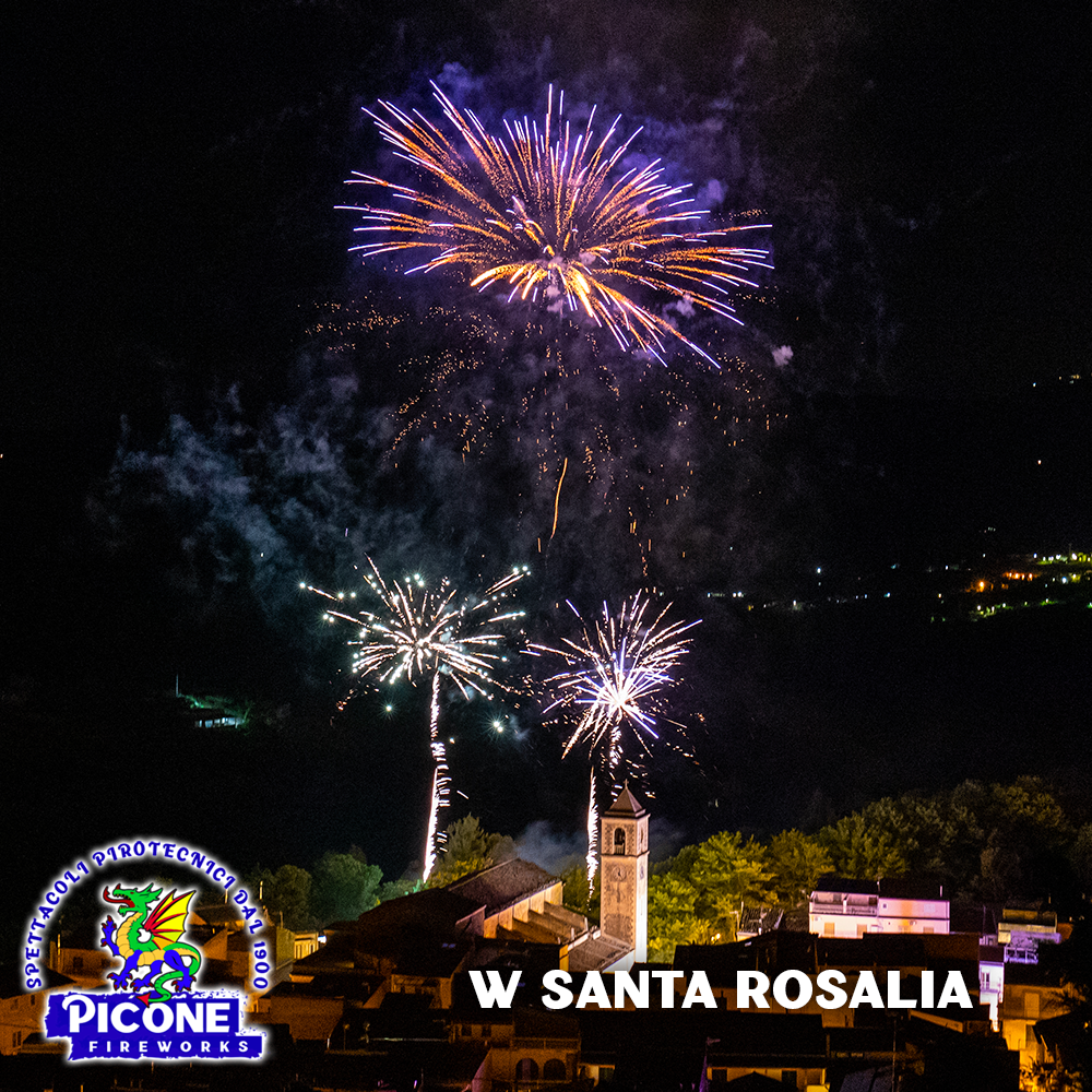 Fuochi d'artificio festa di Santa Rosalia